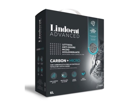 Фото - наповнювачі Lindocat Advanced Carbon + Micro бентонітовий наповнювач, що грудкується, з вугільними гранулами
