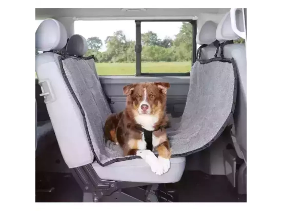 Фото - аксессуары в авто Trixie Покрывало на автокресло для собак, светло-серое/чёрное (1313)