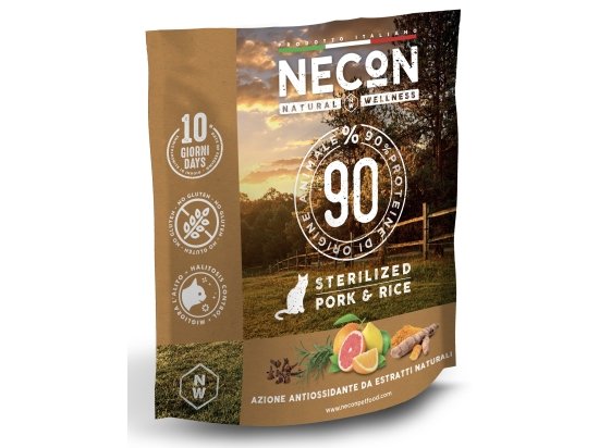 Фото - сухий корм Necon Natural Wellness Cat Sterilized Urine PH Control Pork & Rice сухий корм для стерилізованих котів СВИНИНА І РИС