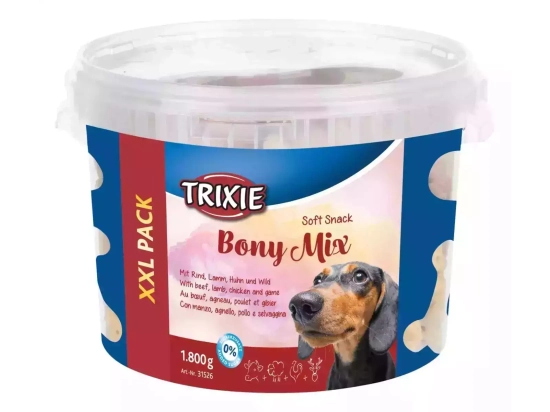 Фото - ласощі Trixie Soft Snack Bony Mix - Суміш ласощів для собак яловичина, баранина, курка, оленина