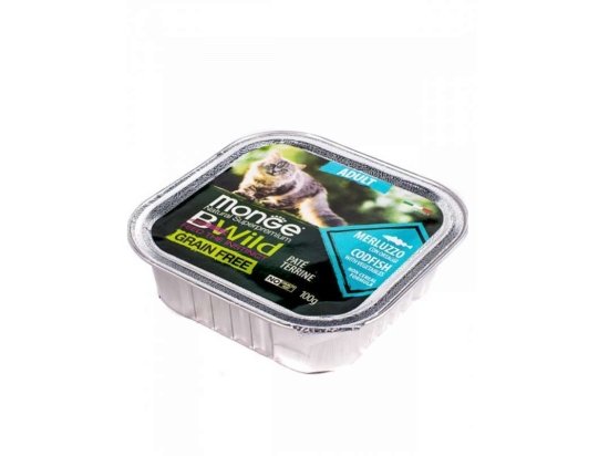 Фото - влажный корм (консервы) Monge Cat Bwild Grain Free Adult Codfish & Vegetables влажный корм для кошек ТРЕСКА и ОВОЩИ, паштет