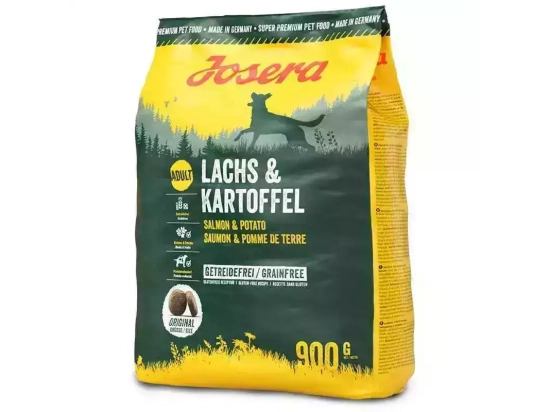 Фото - сухий корм Josera (Йозера) Lachs & Kartoffel сухий беззерновий корм для дорослих собак ЛОСОСЬ та КАРТОПЛЯ