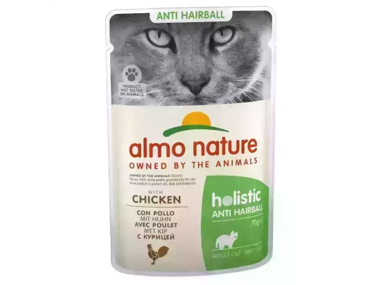 Фото - влажный корм (консервы) Almo Nature Holistic FUNCTIONAL ANTI HAIRBALL консервы для кошек для выведения шерсти КУРИЦА