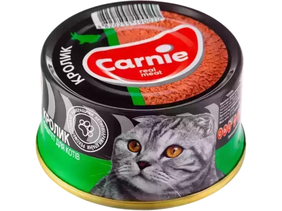 Фото - вологий корм (консерви) Carnie(Карни) консерви для дорослих кішок, м'ясний паштет з КРОЛИКОМ