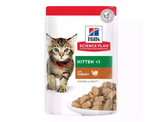 Фото - вологий корм (консерви) Hill's Science Plan Kitten Poultry Selection Chicken & Turkey корм для кошенят КУРКА та ІНДИЧКА (мультипак)