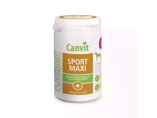 Фото - витамины и минералы Canvit Sport Maxi (Канвит Спорт Макси) таблетки для укрепление здоровья при физических и физиологических нагрузках для собак крупных пород