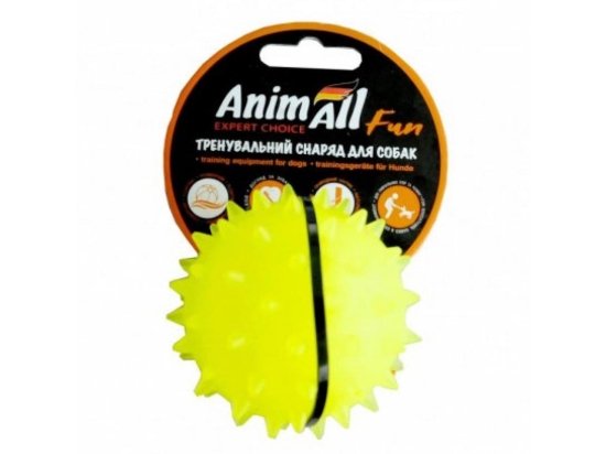 Фото - игрушки AnimAll Fun игрушка для собак МЯЧ-КАШТАН, желтый