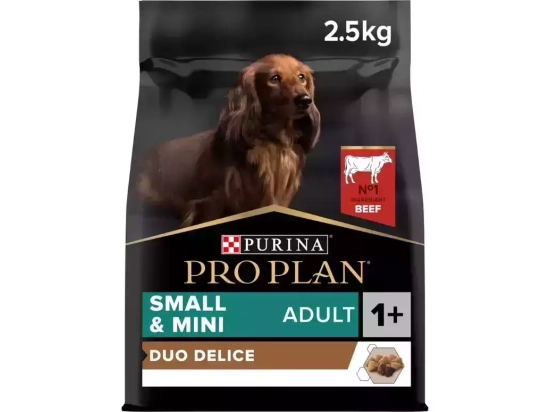 Фото - сухий корм Purina Pro Plan (Пуріна Про План) Adult Small and Mini Duo Delice Beef сухий корм для дорослих собак дрібних порід ЯЛОВИЧИНА