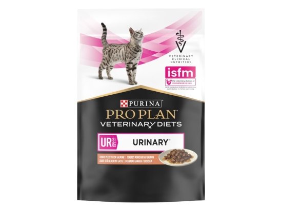 Фото - ветеринарні корми Purina Pro Plan (Пуріна Про План) Veterinary Diets UR Urinary Salmon вологий лікувальний корм для кішок для розчинення струвітного каміння ЛОСОСЬ