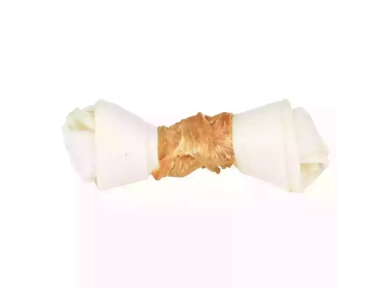 Фото - лакомства Trixie DENTA FUN KNOTTED CHEWING BONE лакомство для собак, жевательная кость с узлами (куриное филе)