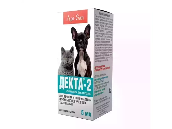Фото - для глаз Apicenna (Апиценна) ДЕКТА-2  капли для лечения и профилактики глазных заболеваний у собак и кошек