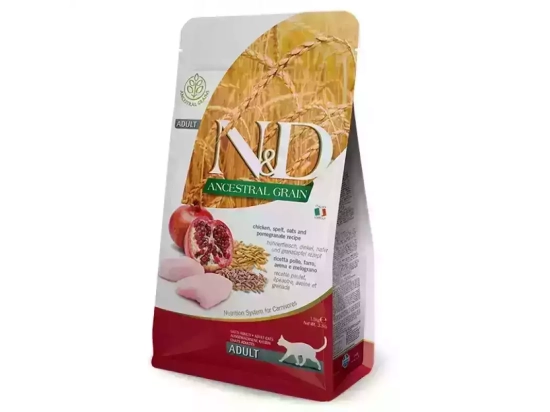 Фото - сухий корм Farmina (Фарміна) N & D Low Grain Chicken & Pomegranate Adult корм для дорослих кішок КУРКА і ГРАНАТ