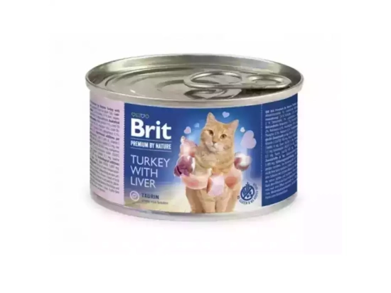 Фото - влажный корм (консервы) Brit Premium Cat Turkey & Liver консервы для кошек, паштет ИНДЕЙКА и ПЕЧЕНЬ