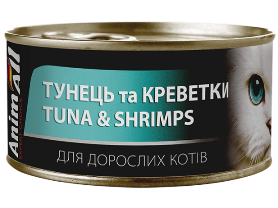 Фото - влажный корм (консервы) AnimAll Tuna & Shrimps влажный корм для кошек ТУНЕЦ и КРЕВЕТКИ