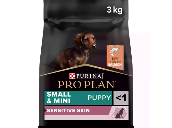 Фото - сухой корм Purina Pro Plan (Пурина Про План) Puppy Small & Mini Sensitive Skin Salmon сухой корм для щенков мелких пород c чувствительной кожей ЛОСОСЬ