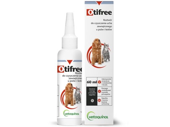 Фото - для вух Vetoquinol Otifree (Отіфрі) лосьйон для чищення вух собак і кішок з календулою