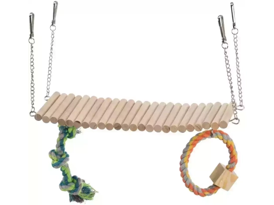 Фото - игровые городки Trixie подвесной мост с канатом и игрушкой для хомяка