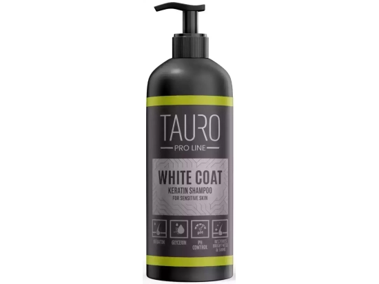 Фото - повседневная косметика Tauro (Тауро) Pro Line White Сoat Keratin Shampoo Шампунь для сохранения цвета, увлажнение, питание для собак и кошек с белой шерстью