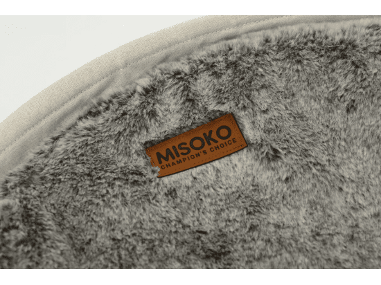 Фото - спальные места, лежаки, домики Misoko&Co (Мисоко и Ко) Pet Bed Round Plush складной круглый лежак для животных, плюш, ТЕМНО-КОРИЧНЕВЫЙ