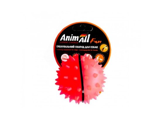 Фото - игрушки AnimAll Fun игрушка для собак МЯЧ-КАШТАН, коралловый