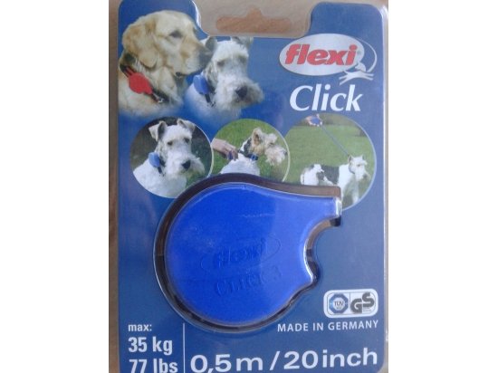 Фото - рулетки Flexi (Флекси) CLICK 3 (КЛИК ЛЕНТА) поводок-рулетка для собак средних и крупных пород, синий