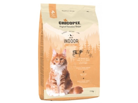 Фото - сухой корм Chicopee CNL ADULT INDOOR BEEF корм для домашних и стерилизованных котов ГОВЯДИНА