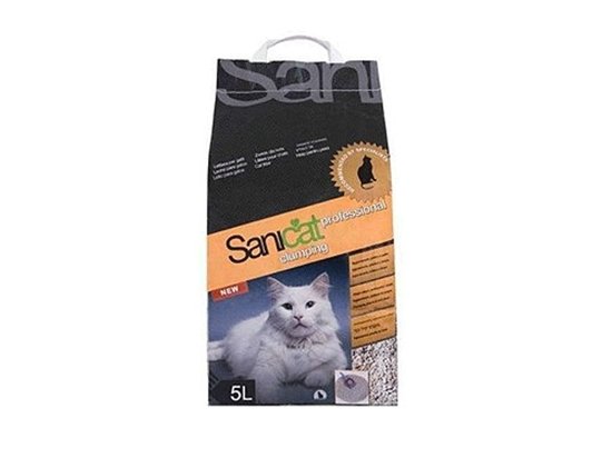 Фото - наповнювачі Sanicat (Саникет) Professional Clumping - комкующийся наполнитель для кошачьего туалета без запаха, 5 л