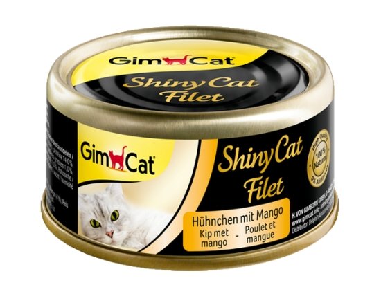 Фото - вологий корм (консерви) Gimcat Shiny Cat Filet (КУРКА З МАНГО ФІЛЕ) консерви для кішок