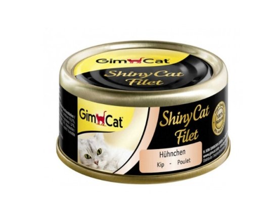 Фото - вологий корм (консерви) Gimcat (Джимкет) SHINY CAT FILET CHICKEN (КУРКА ФІЛЕ) консерви для котів