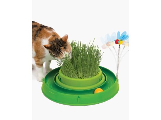 Фото - іграшки Hagen CATIT GRASS PLANTER 3in1 Іграшка для кішок, ігрове коло з міні-садом (43002)
