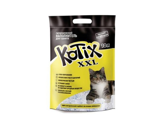 Фото - наполнители Kotix (Котикс) Силикагелевый наполнитель для кошачьего туалета