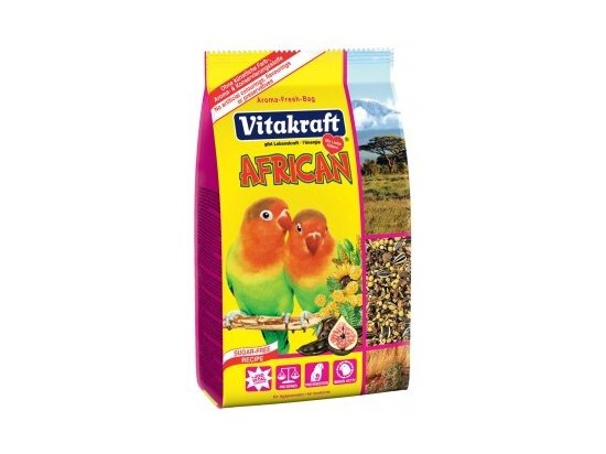 Фото - корм для птахів Vitakraft (Вітакрафт) African Корм для середніх африканських папуг, 750 г
