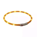 Фото - амуніція Trixie Flash Light USB нашийник, що світиться, з силікону, помаранчевий (12646)
