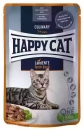 Фото - влажный корм (консервы) Happy Cat (Хэппи Кет) MEAT IN SAUCE CULINARY FARM DUCK влажный корм для кошек кусочки в соусе УТКА