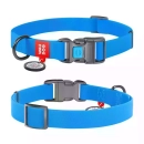 Фото - амуниция Collar WAUDOG Waterproof Ошейник для собак водостойкий c QR-паспортом, пластиковая пряжка-фастекс ГОЛУБОЙ