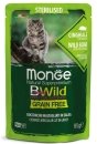 Фото - вологий корм (консерви) Monge Cat Bwild Grain Free Sterilised Wild Boar & Vegetables вологий корм для стерилізованих котів КАБАН та ОВОЧІ, пауч
