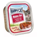 Фото - влажный корм (консервы) Happy Cat (Хэппи Кет) MINKAS DUO POULTRY & BEEF влажный корм для кошек паштет в соусе ПТИЦА И ГОВЯДИНА