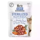 Фото - вологий корм (консерви) Brit Care Cat Sterilized Duck, Turkey, Carrot & Rosemary консерви для стерилізованих кішок КАЧКА, ІНДИЧКА, МОРКВА та РОЗМАРИН