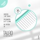 Фото - гребінці, щітки, граблі Tauro (Тауро) Pro Line Ultra Light Line гребінець з алюмінієвою ручкою та зубчиками з нержавіючої сталі, м'ятний